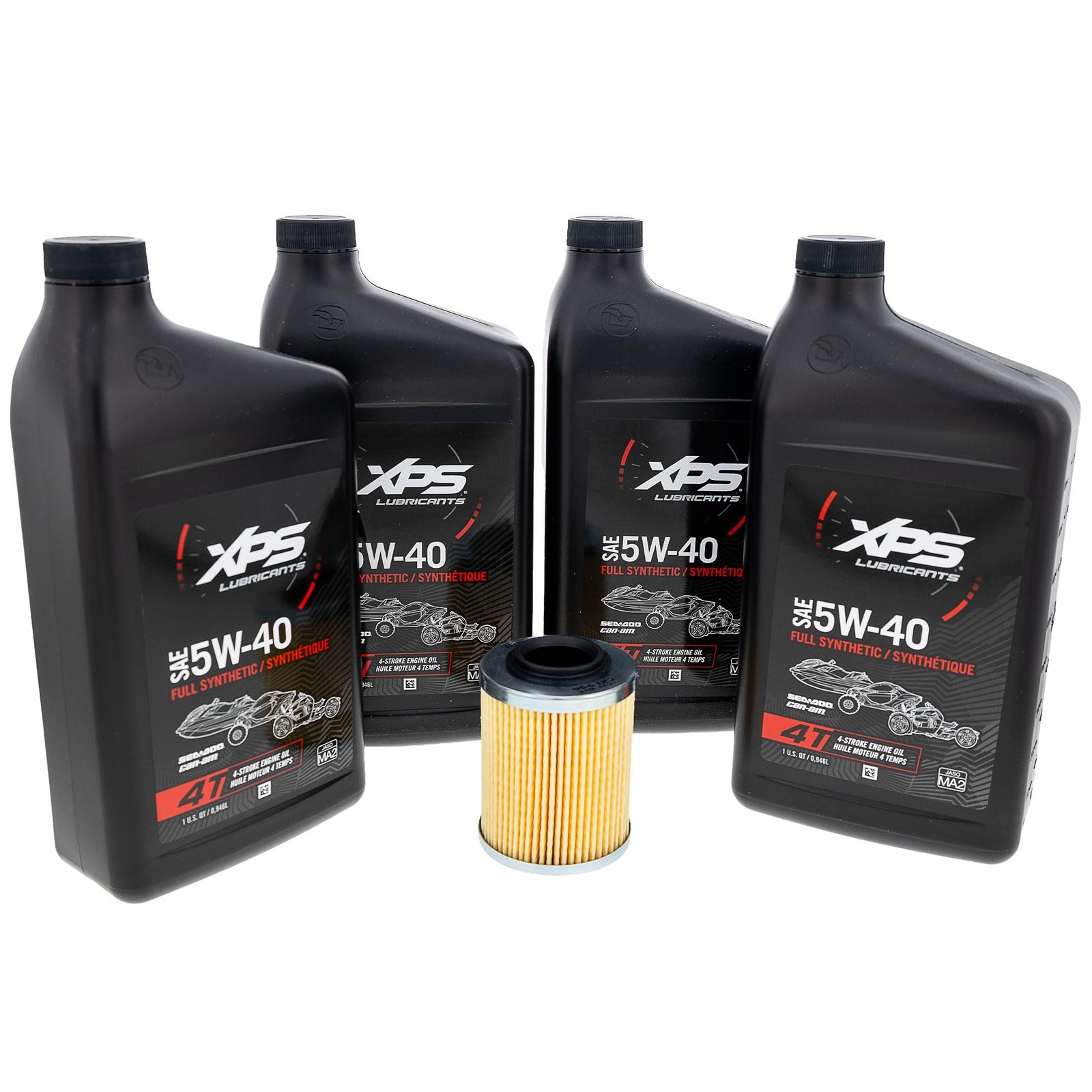 Can-Am OEM Oil Change Kit 9779489 with XPS 5W-40 Synthetic Oil