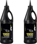 Two black one-quart bottles of XPS Pro SAE 75W-90 synthetic gear oil with integrated handles and long tapered pour spouts.
