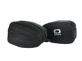 Motorcycle rear storage bag with rain hood and neoprene non-slip pads