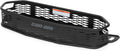 Black metal cargo basket with perforated sides, rounded tubular rails, and an integrated LinQ mounting handle. The front panel features a subtle Can-Am logo and rugged factory-style finish.