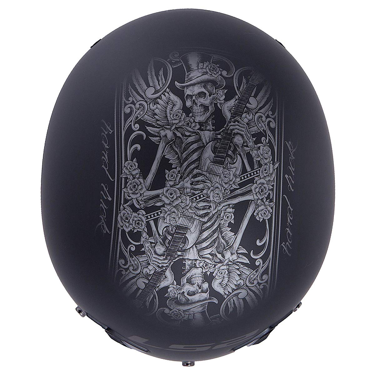 LS2 Hard Luck cruiser helmet with removable neck skirt