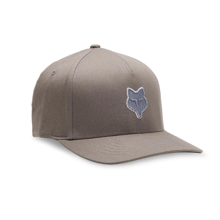 Image of the Fox Racing Fox Head Flexfit Hat in Steel Grey/Grey.