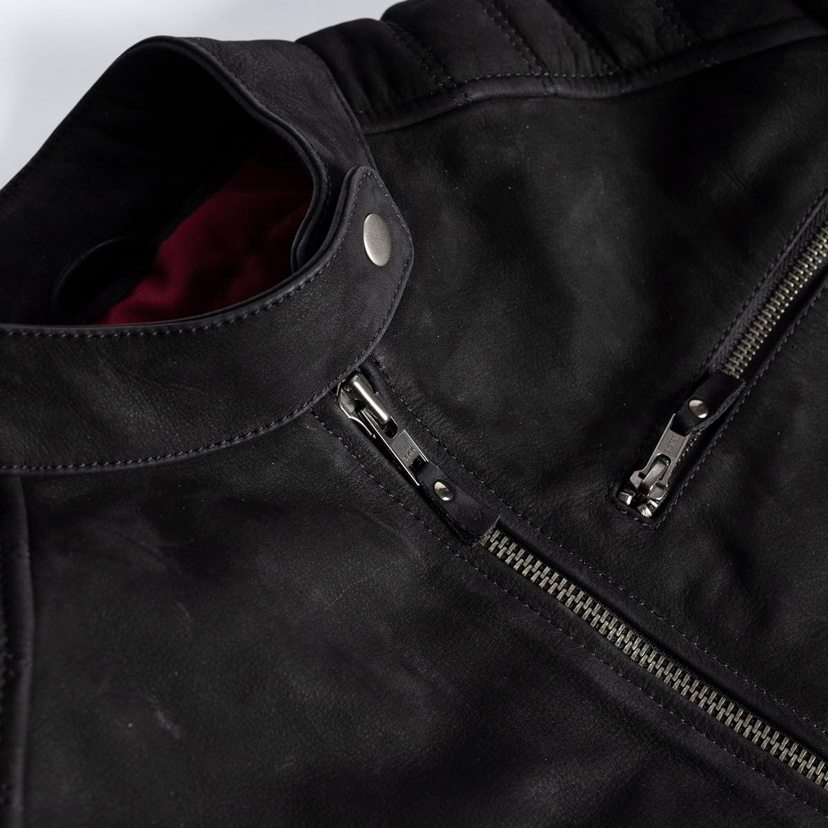 Cortech women’s leather moto jacket with zippered pockets and classic motorcycle styling for everyday riding.