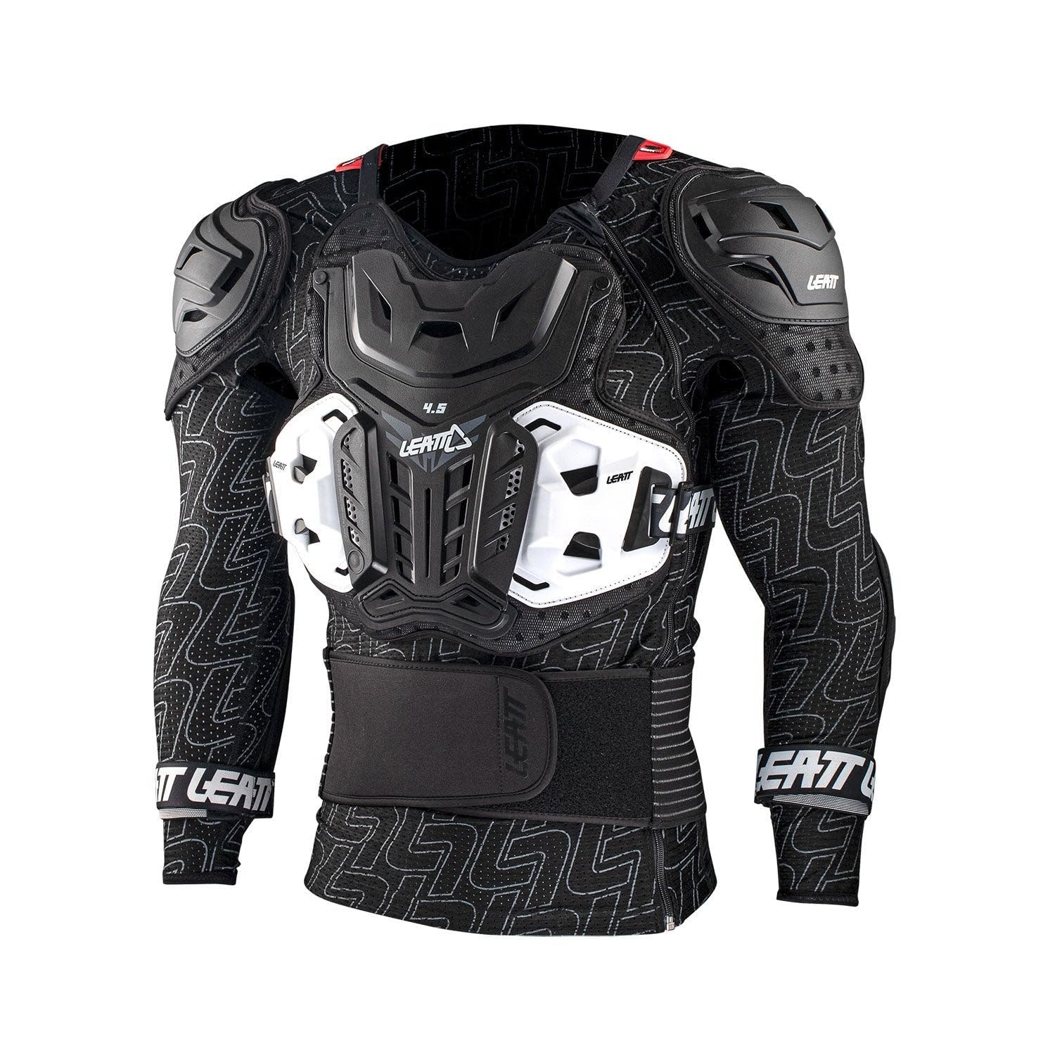 Leatt 4.5 Pro Body Protector in black with full upper-body armor coverage.