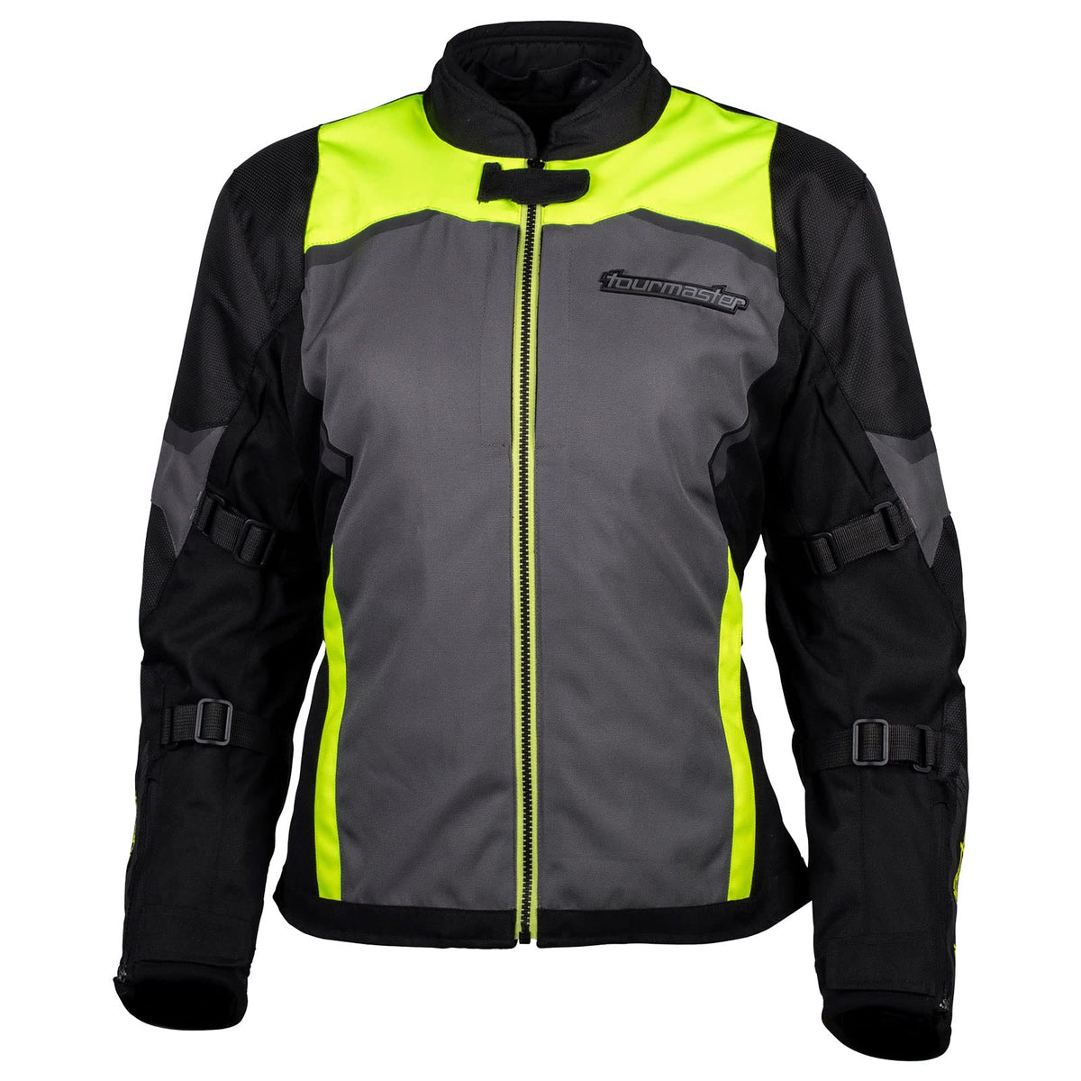 Tourmaster Women’s Intake Motorcycle Jacket – Hi-Viz Textile Armored Riding Jacket