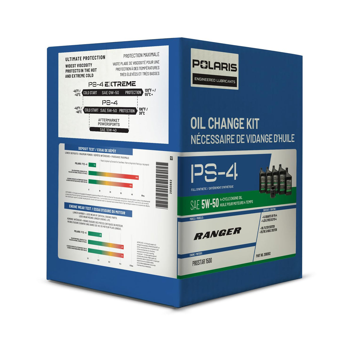 Genuine Polaris oil change kit for RANGER ProStar 1500 engine