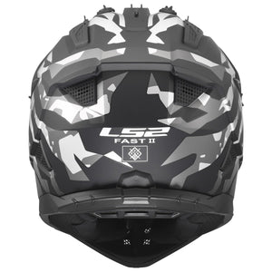 LS2 Gate II Matte Electra Black/Gray Motocross Helmet – Full Face MX Off-Road Helmet