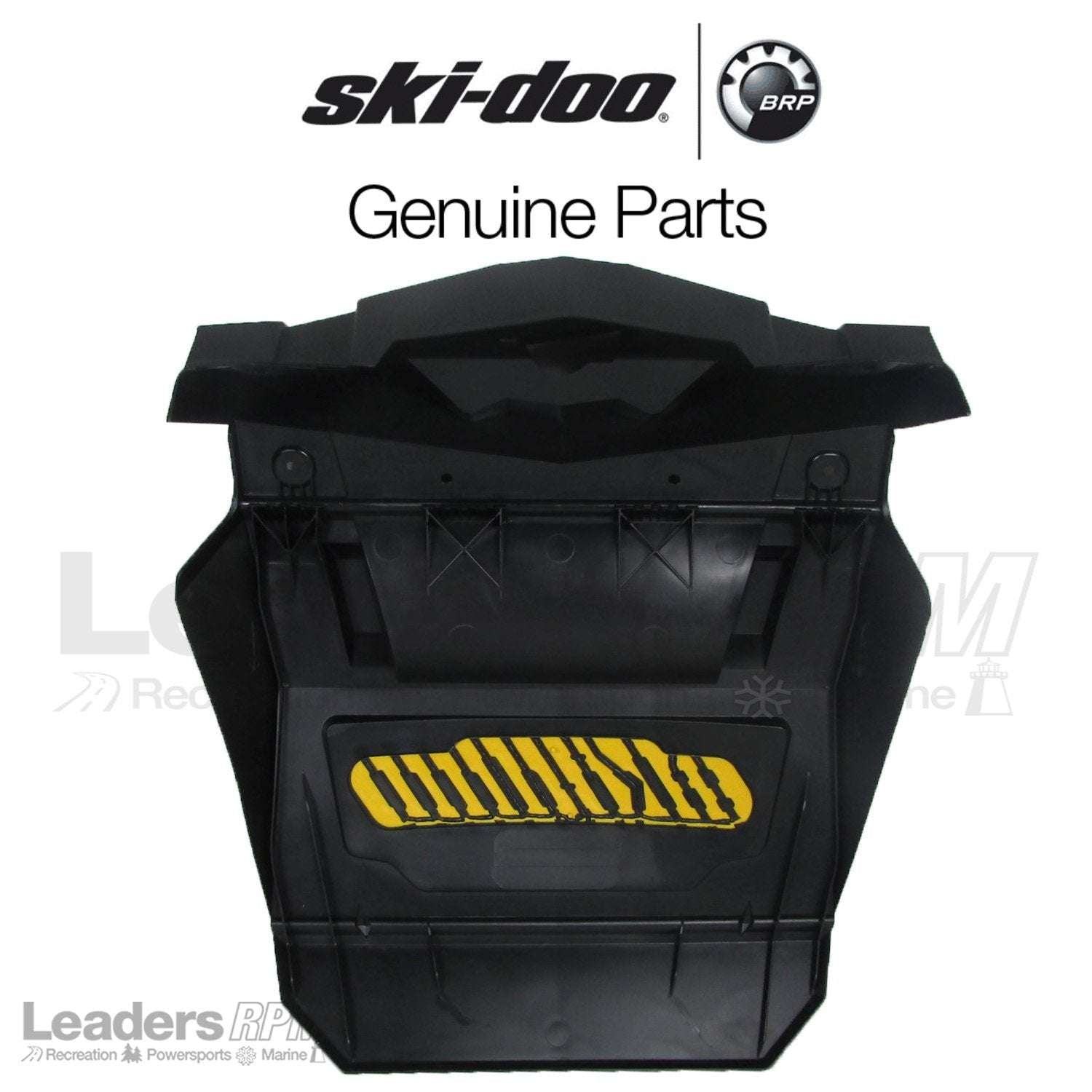 Close-up of genuine Ski-Doo snow flap for Summit, Tundra, and TNT models