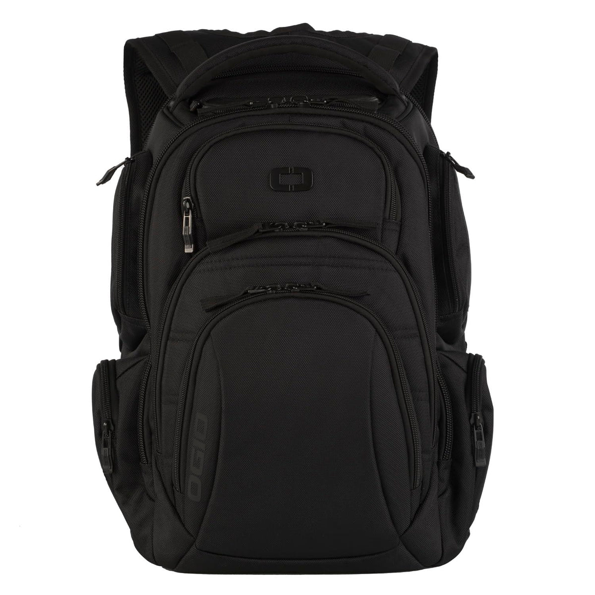 Professional black OGIO travel backpack with organization panel
