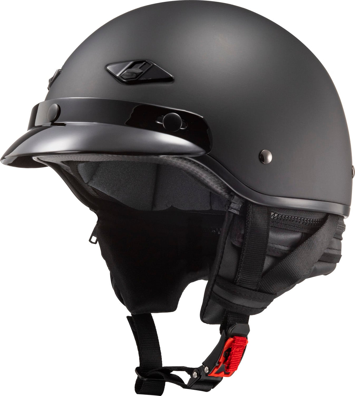 LS2 Solid Half Motorcycle Helmet - Matte BlackLS2 Bagger Solid Half Motorcycle Helmet Matte Black DOT Approved Cruiser Half Helmet