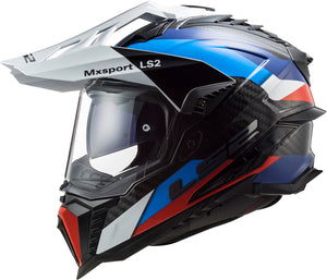 Helmet Explorer C Frontier Adventure Motorcycle Helmet with SunShield - Black/Blue Gloss