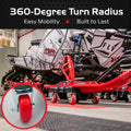 Black Caliber snowmobile dolly system for sled movement in garage
