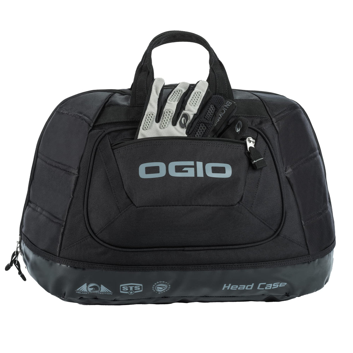 Protective motorcycle helmet travel bag with reinforced bottom