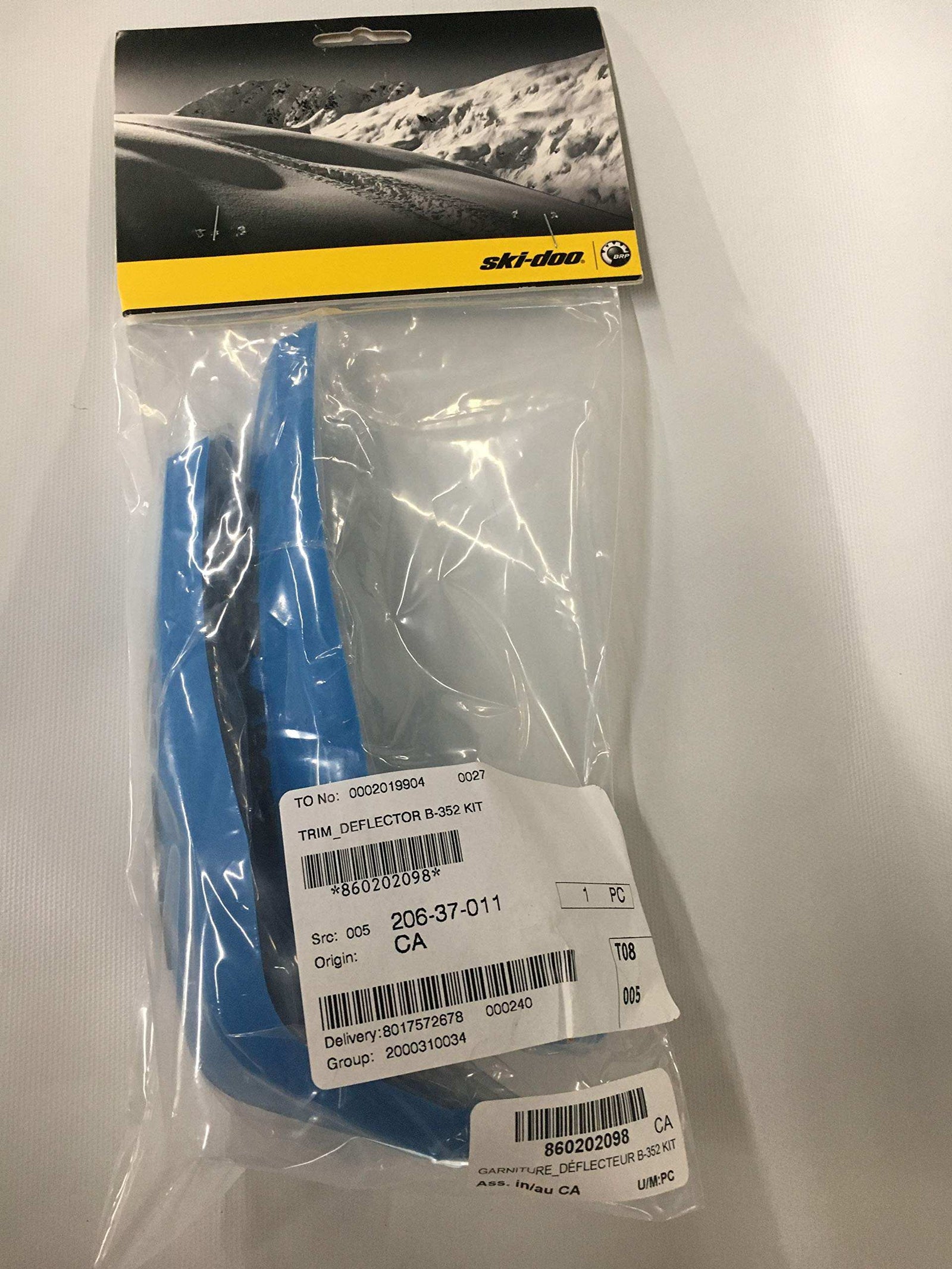 Ski-Doo OEM Handlebar Air Deflector Caps Sunburst Octane Blue 860202098