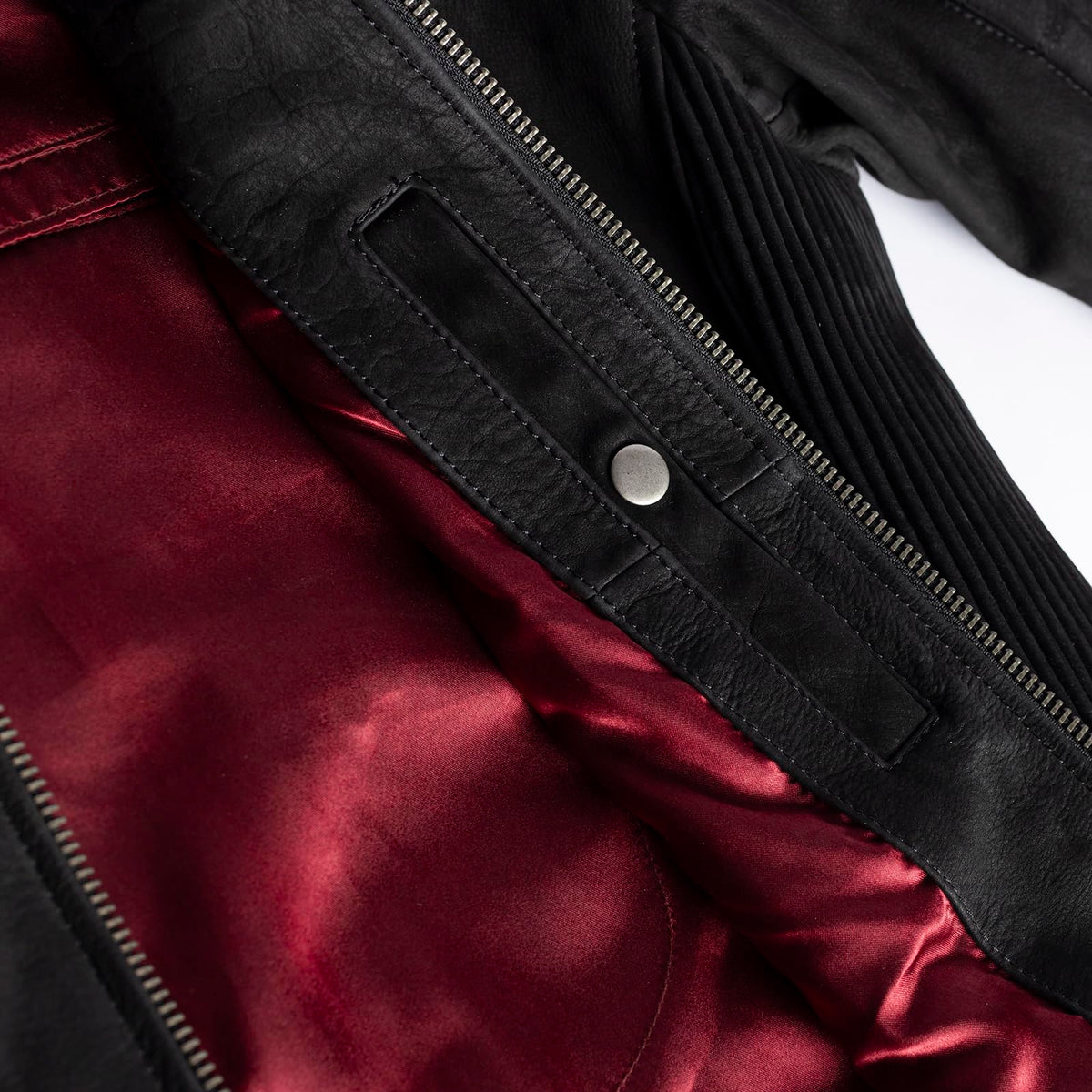 Cortech women’s leather moto jacket with zippered pockets and classic motorcycle styling for everyday riding.