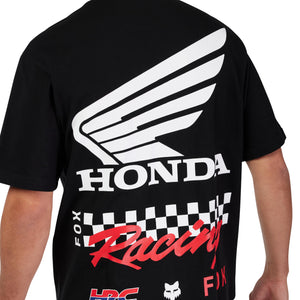 Fox Racing Men’s Honda Oversized Short Sleeve T-Shirt – Black | Motocross / Dirt Bike / Off-Road Riding Shirt