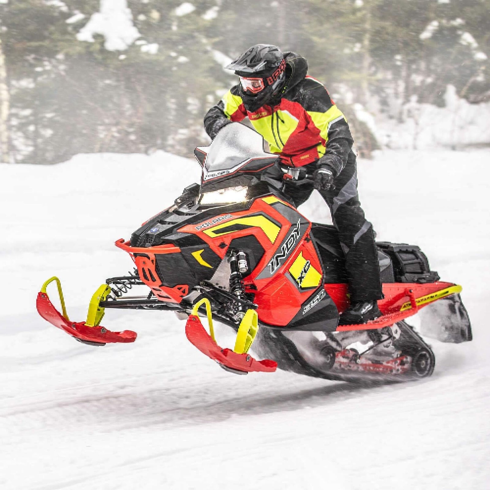 Genuine Polaris AXYS snowmobile windshield with hand protection