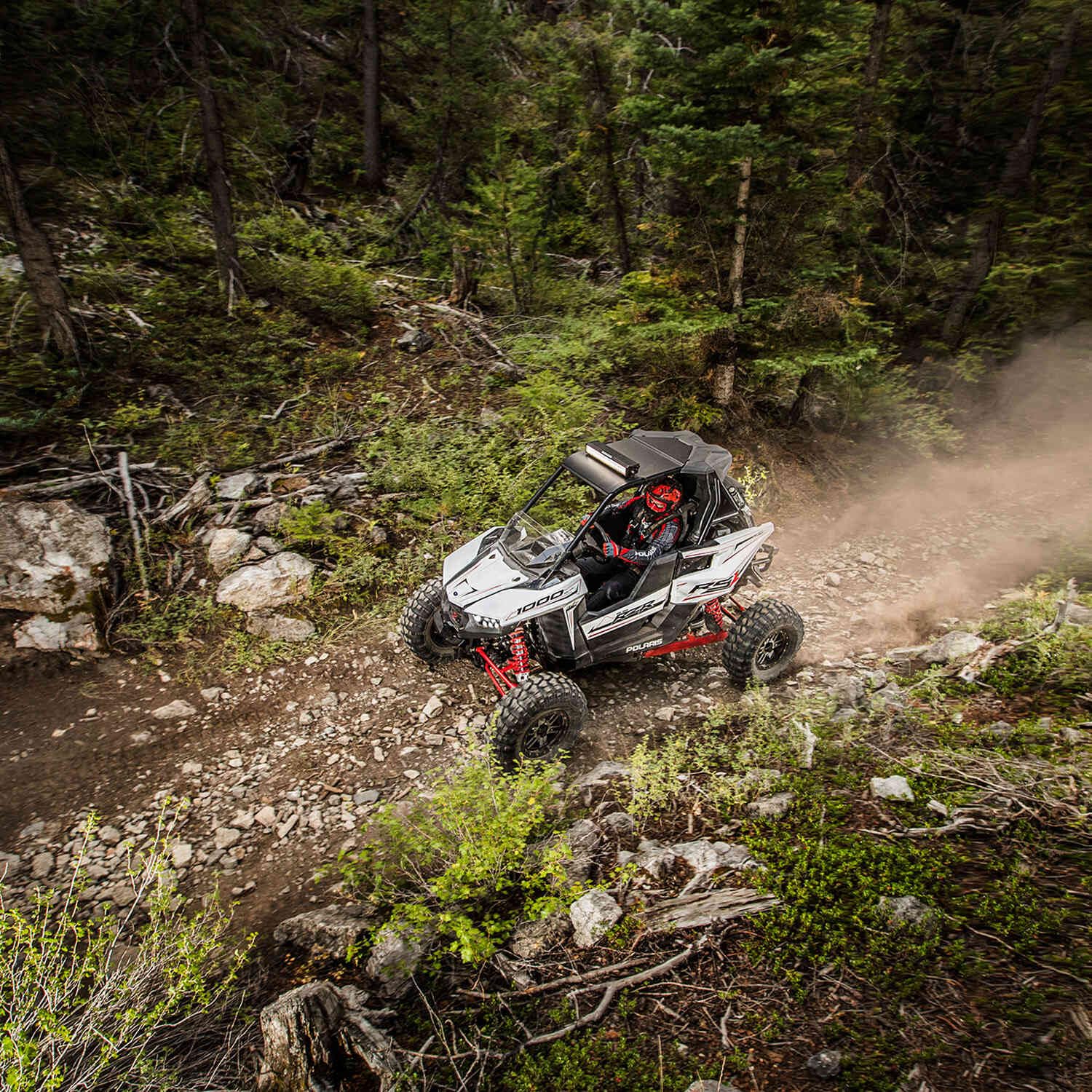 Polaris RZR RS1 factory aluminum roof with integrated visor
