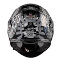 Helmet Assault Warrior Full Face Motorcycle Helmet with SunShield - Krome Silver/Black Product View