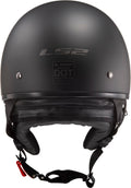 Solid Half Motorcycle Helmet - Matte Black Product View