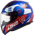 Rapid Mini Stratus Full Face Motorcycle Helmet - Gloss Blue/Red/White Product View