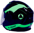 Helmet Verso Rave Open Face Motorcycle Helmet with SunShield Glow - Glow Black/White Product View