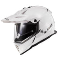 Blaze Solid Adventure Helmet with SunShield - Gloss White Product View