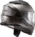 Helmet Assault Solid Full Face Motorcycle Helmet with SunShield – Brushed Alloy Construction, Brushed Gray Product View