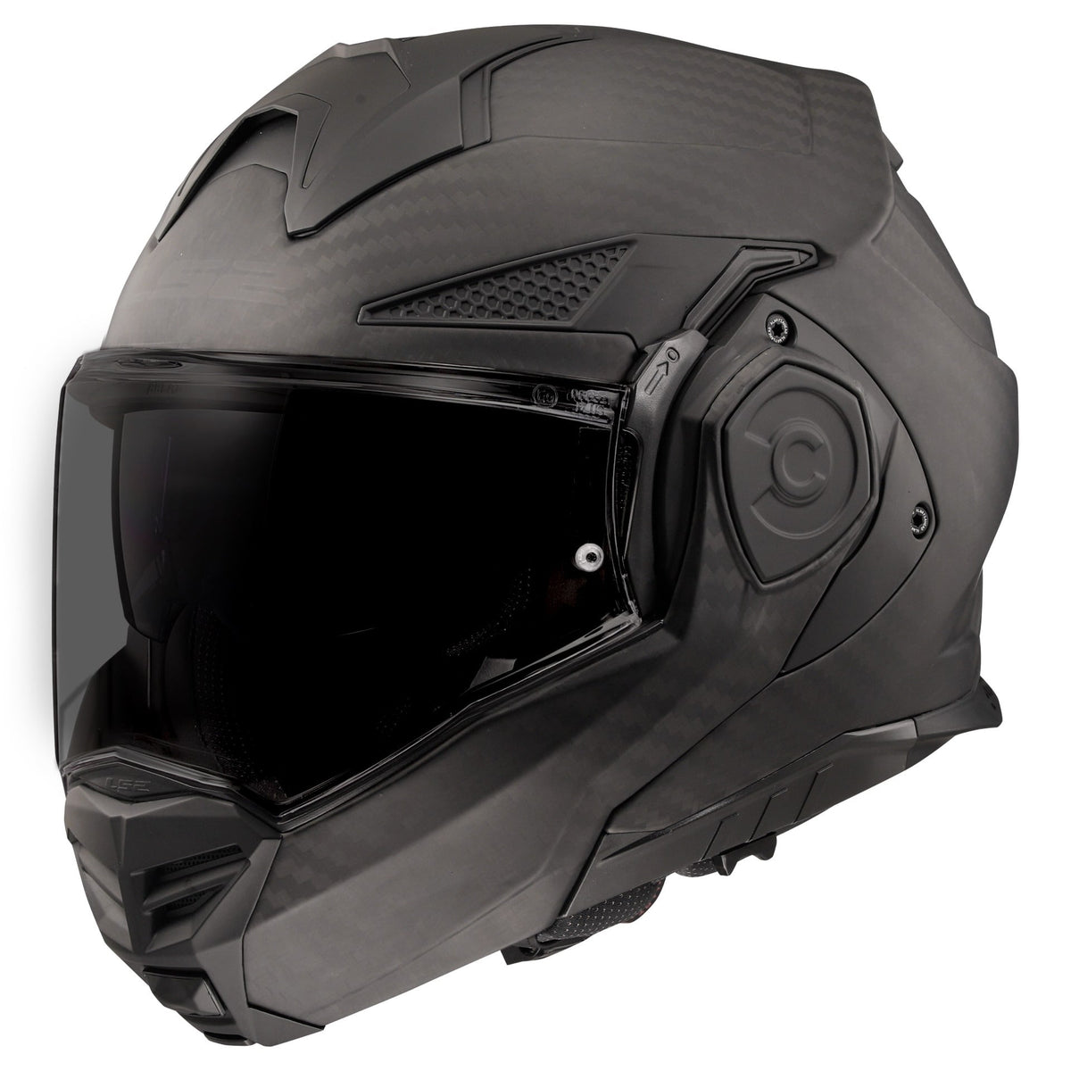 Helmet Advant X Carbon Solid Modular Motorcycle Helmet with SunShield - Matte Carbon Product View