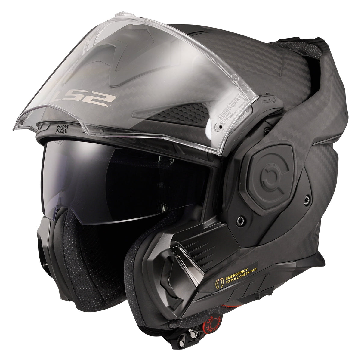 Helmet Advant X Carbon Solid Modular Motorcycle Helmet with SunShield - Matte Carbon Product View