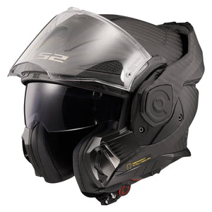 Helmet Advant X Carbon Solid Modular Motorcycle Helmet with SunShield - Matte Carbon