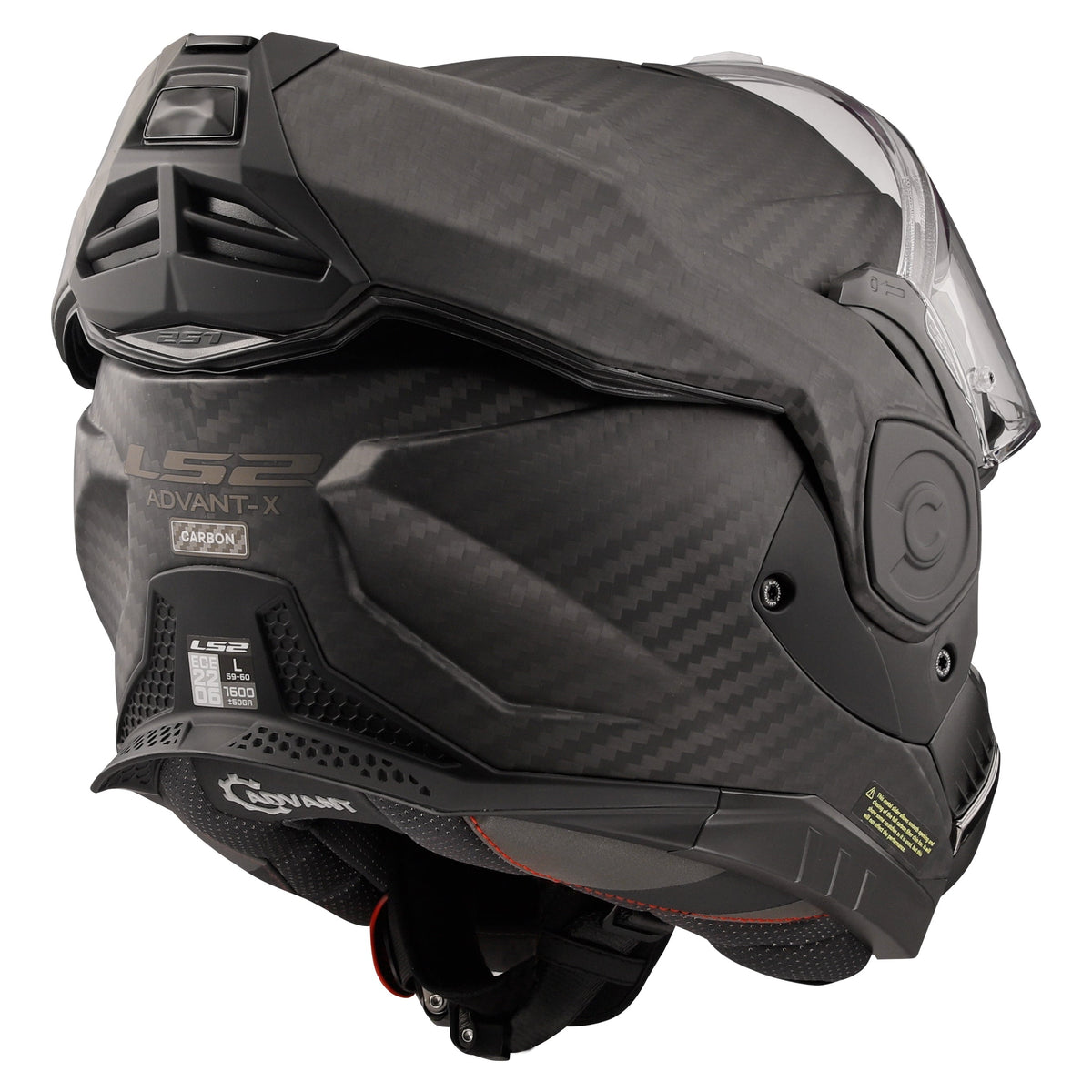 Helmet Advant X Carbon Solid Modular Motorcycle Helmet with SunShield - Matte Carbon Product View