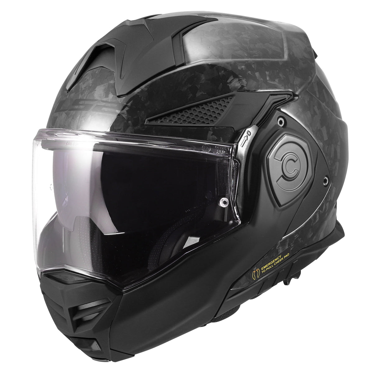 Helmet Advant X Carbon Forged Modular Motorcycle Helmet with SunShield - Gloss Black Product View