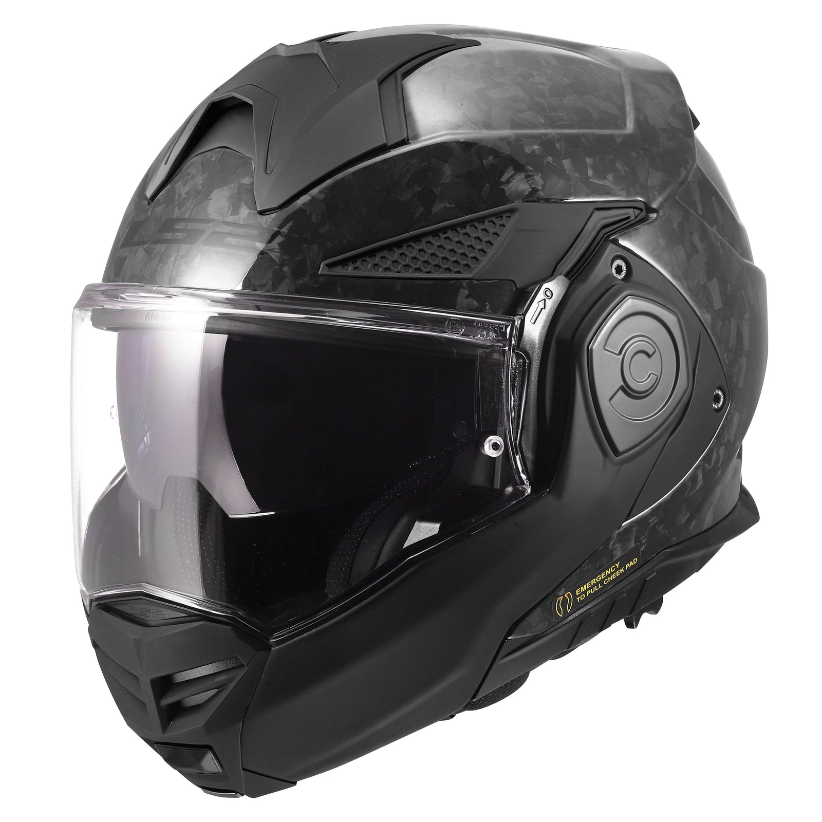 Helmet Advant X Carbon Forged Modular Motorcycle Helmet with SunShield - Gloss Black Product View