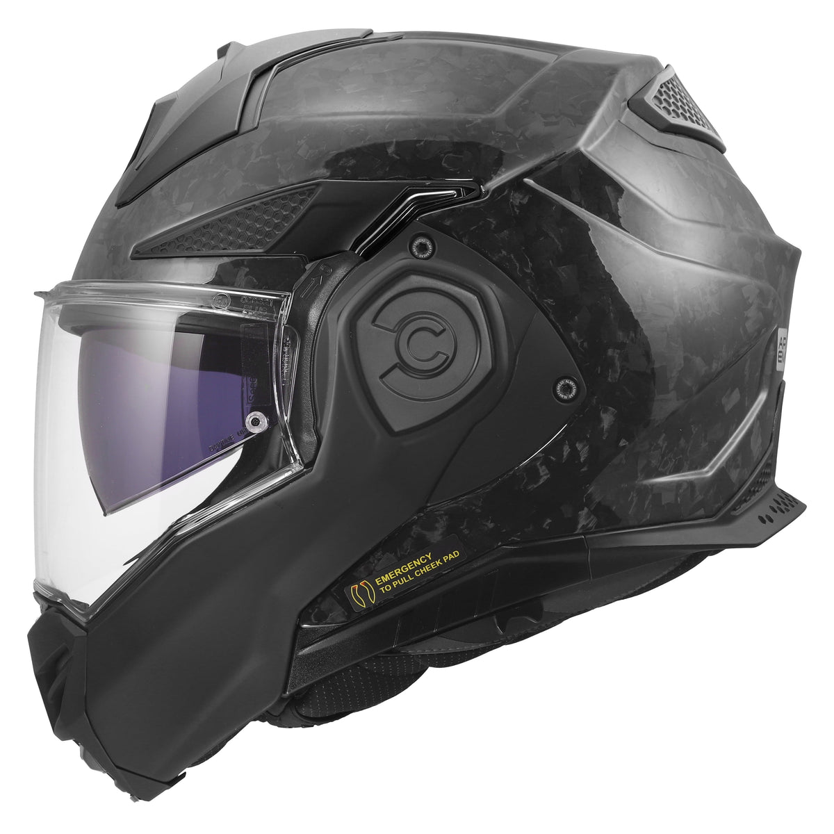 Helmet Advant X Carbon Forged Modular Motorcycle Helmet with SunShield - Gloss Black Product View
