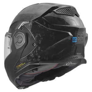 Helmet Advant X Carbon Forged Modular Motorcycle Helmet with SunShield - Gloss Black