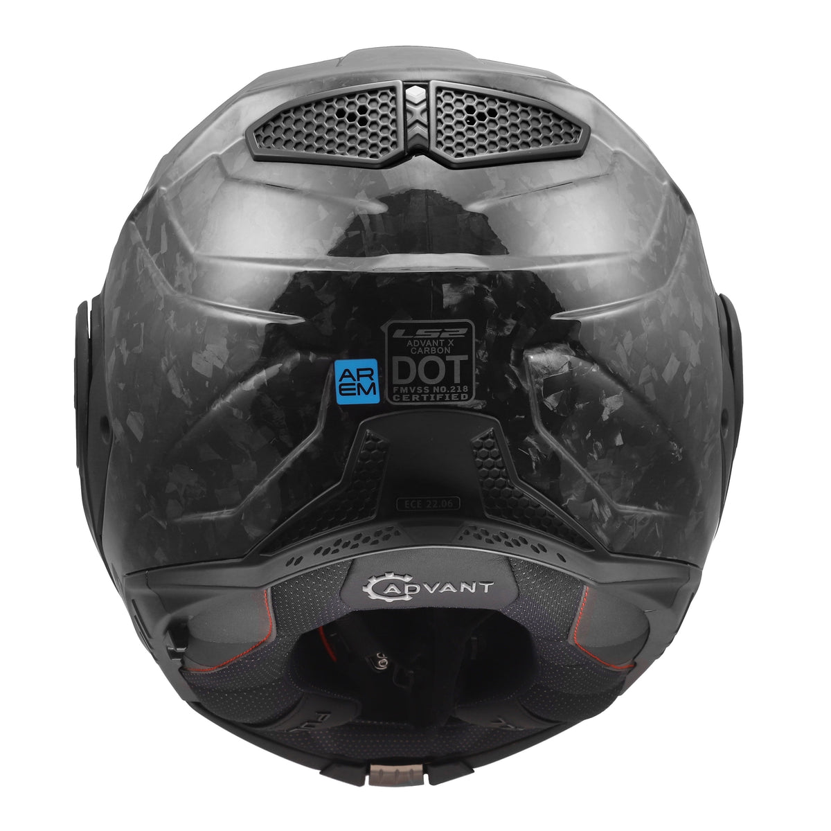 Helmet Advant X Carbon Forged Modular Motorcycle Helmet with SunShield - Gloss Black Product View