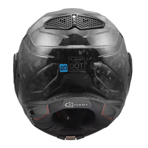 Helmet Advant X Carbon Forged Modular Motorcycle Helmet with SunShield - Gloss Black