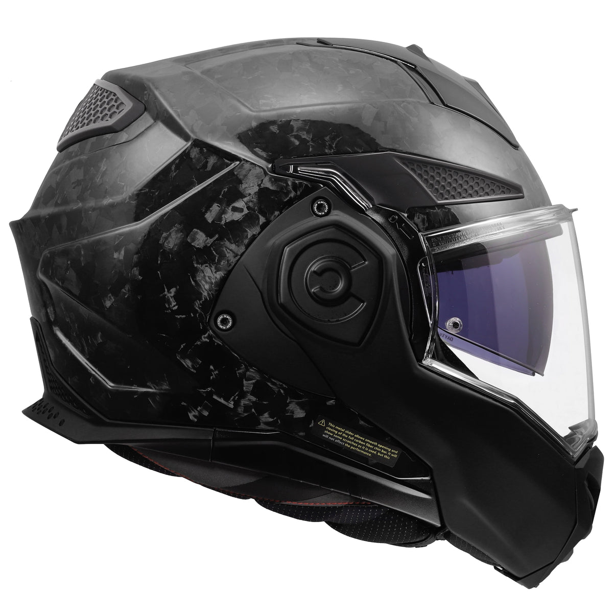 Helmet Advant X Carbon Forged Modular Motorcycle Helmet with SunShield - Gloss Black Product View