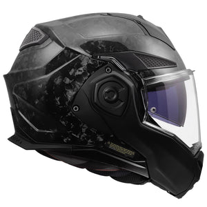 Helmet Advant X Carbon Forged Modular Motorcycle Helmet with SunShield - Gloss Black