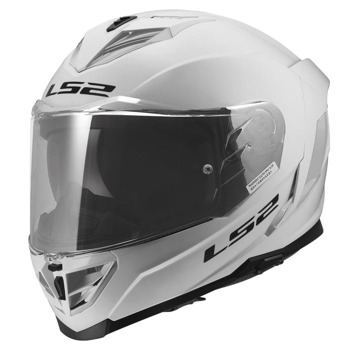 Helmet Assault III Solid Full Face Motorcycle Helmet with SunShield - Gloss White Product View