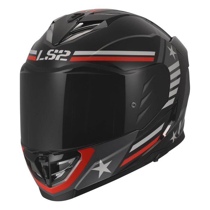 Helmet Assault III Zone Full Face Motorcycle Helmet with SunShield - Gloss Black/Gray/Red Product View