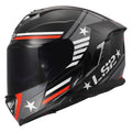 Helmet Assault III Zone Full Face Motorcycle Helmet with SunShield - Gloss Black/Gray/Red Product View