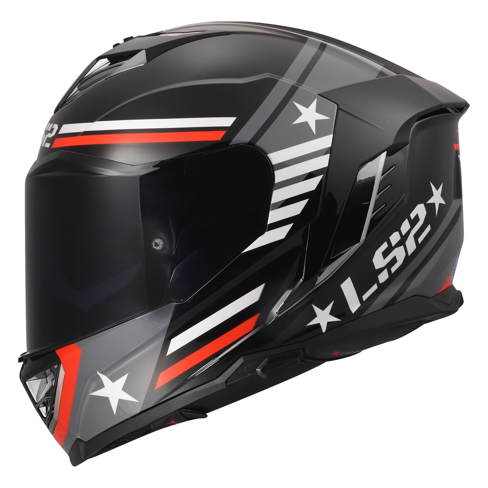 Helmet Assault III Zone Full Face Motorcycle Helmet with SunShield - Gloss Black/Gray/Red Product View