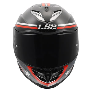 Helmet Assault III Zone Full Face Motorcycle Helmet with SunShield - Gloss Black/Gray/Red