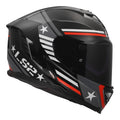 Helmet Assault III Zone Full Face Motorcycle Helmet with SunShield - Gloss Black/Gray/Red Product View