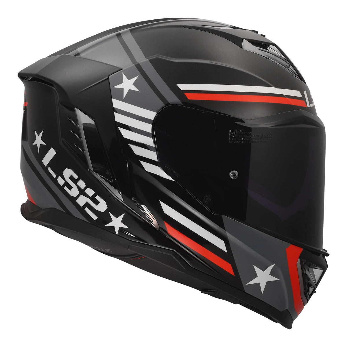 Helmet Assault III Zone Full Face Motorcycle Helmet with SunShield - Gloss Black/Gray/Red Product View