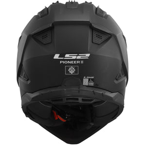 Blaze II Solid Adventure Motorcycle Helmet with SunShield - Matte Black