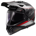Blaze II 100th Meridian Adventure Helmet – Premium Safety & Ventilation in Gloss Black/Gray/Red Product View