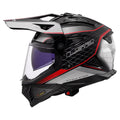 Blaze II 100th Meridian Adventure Helmet – Premium Safety & Ventilation in Gloss Black/Gray/Red Product View